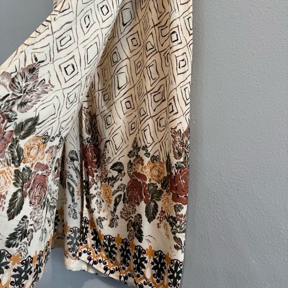 Hot Topics Floral Geometric Wrap Midi Skirt Hawaii Boho Tropical Beach M - Picture 5 of 8